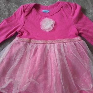 Girls pink lace Bon Bebe sweet dress sz 6-9 mths